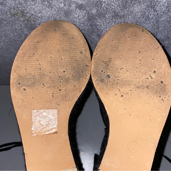 ASOS Shoes TAMIKO Size 4 Embroidered Black 4” High Wedges - Picture 15 of 15